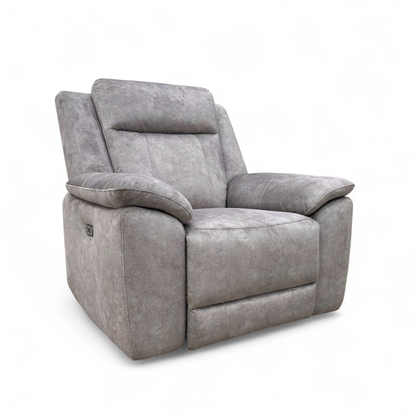‘Maverick’ Dapple Silver Velvet Lift and Rise Chair
