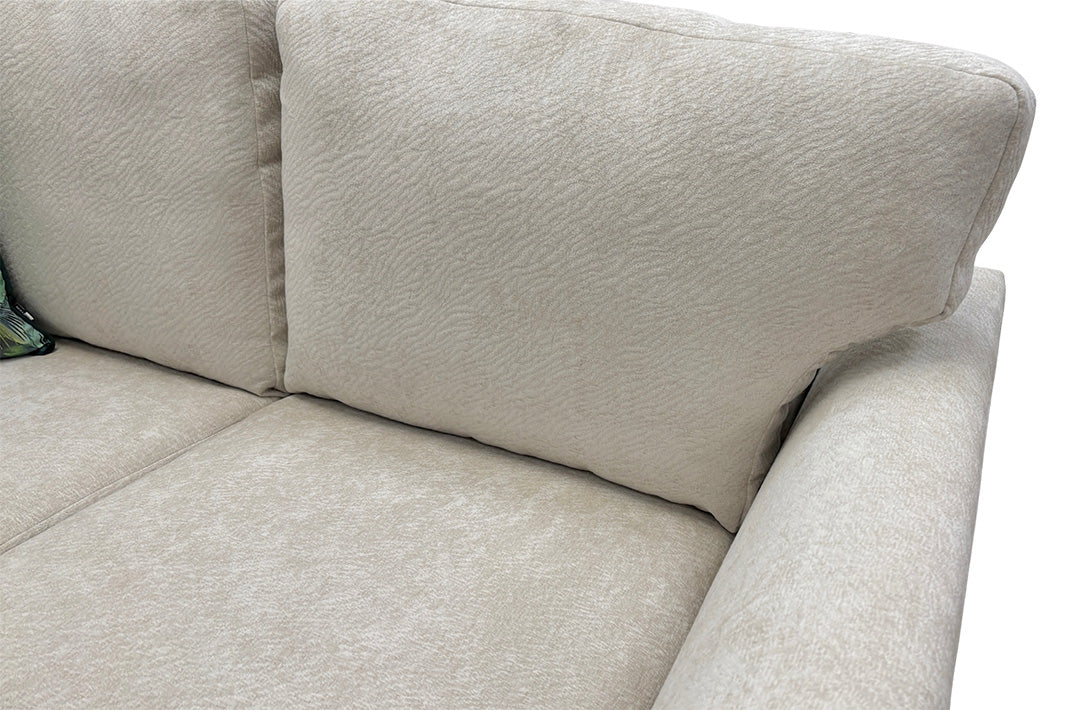"Poppy' Cream Chenille Large 2 Seater Sofa Bed