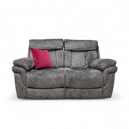 ‘Orion’ Dapple Charcoal Grey 2 Seater Power Recliner Sofa with Power Headrests