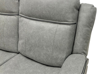 'Kardashian' Grey Endurance Fabric Manual Recliner 3 Seater Sofa