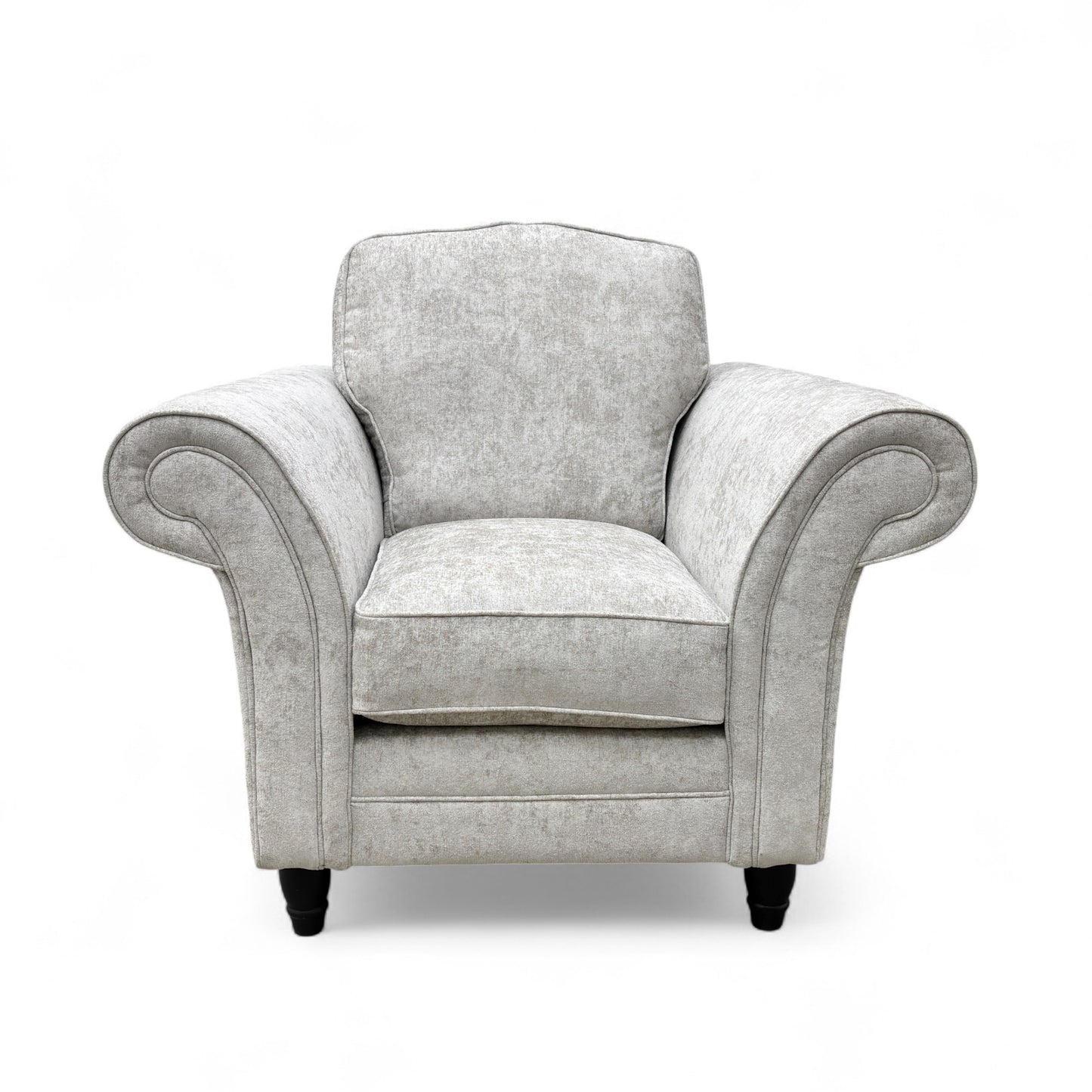'Melody' Pearl Chenille Fabric Armchair