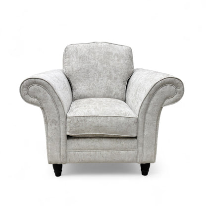 'Melody' Pearl Chenille Fabric Armchair