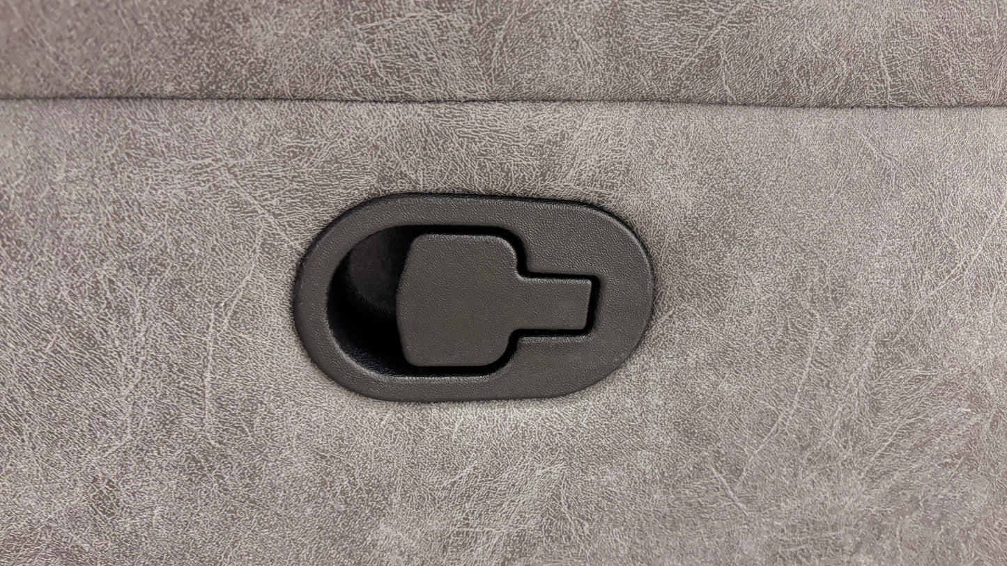 'Azzurri" Grey Endurance Fabric Manual Recliner 3 Seater Sofa