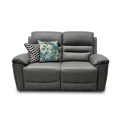 'Azzurri' Grey Endurance Fabric Manual Recliner 2 Seater Sofa