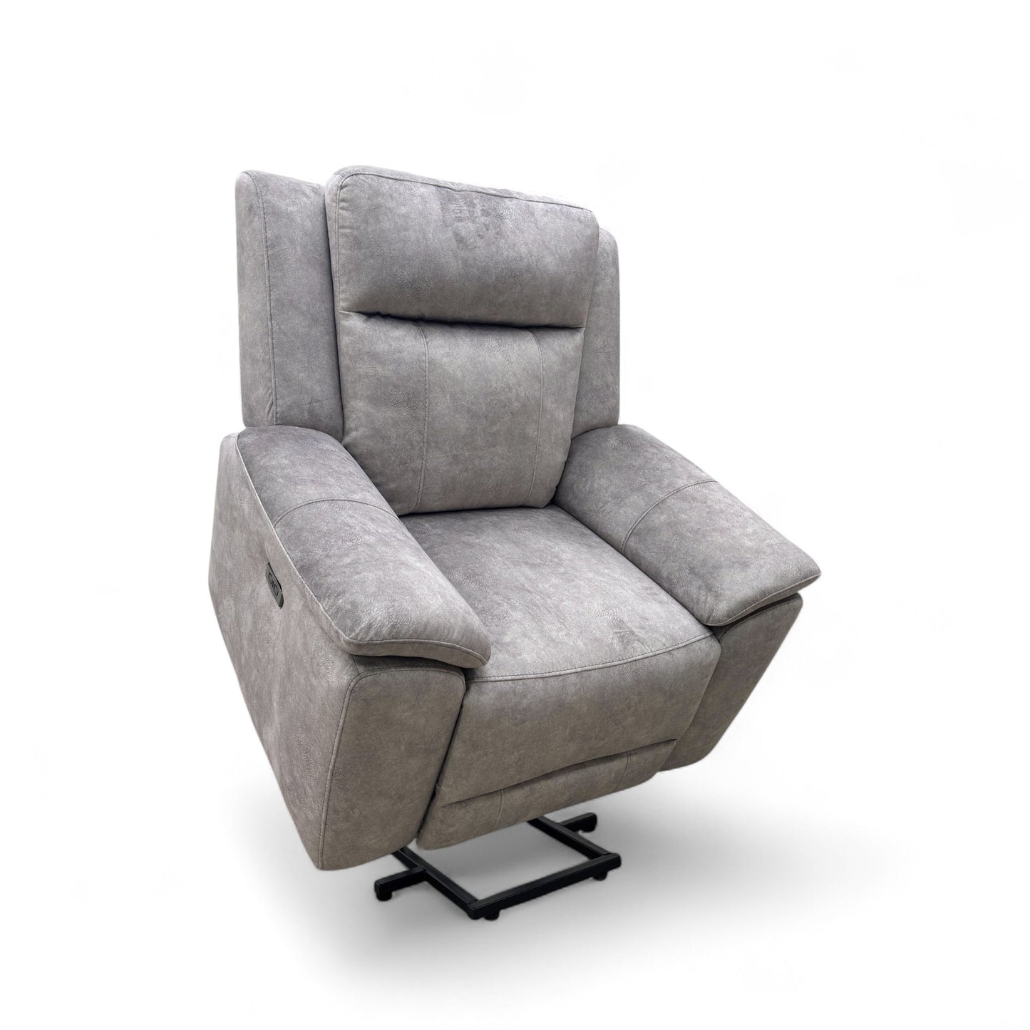 ‘Maverick’ Dapple Silver Velvet Lift and Rise Chair