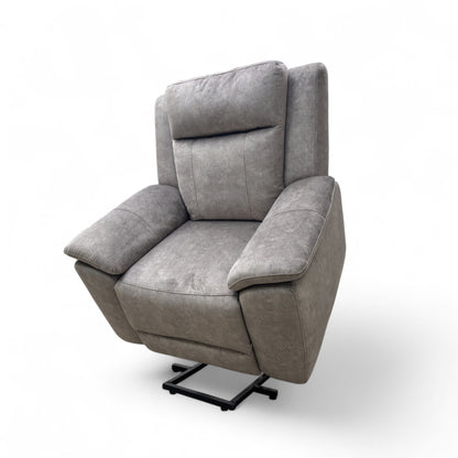 ‘Maverick’ Dapple Silver Velvet Lift and Rise Chair