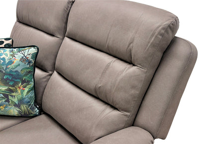 ‘Trinity’ Manual Recliner Grey Soft Endurance Fabric 2 Seater Sofa