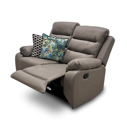 ‘Trinity’ Manual Recliner Grey Soft Endurance Fabric 2 Seater Sofa