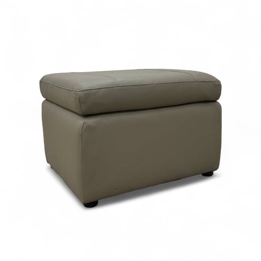 ‘Lawrence’ Lead Grey Leather Small Storage Footstool