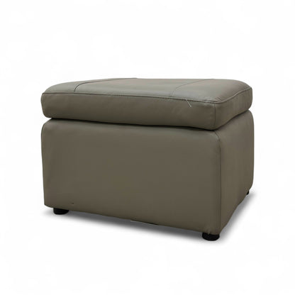 ‘Lawrence’ Lead Grey Leather Small Storage Footstool