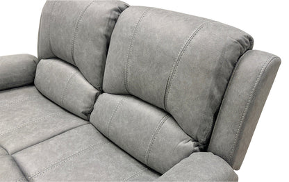 ‘Bennett’ Grey Endurance Fabric Manual Recliner 3 + 2 Seater Sofa Set