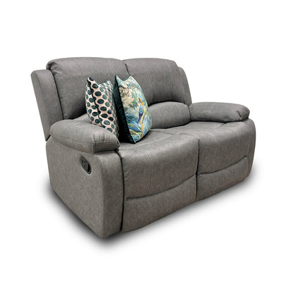 ‘Bennett’ Grey Endurance Fabric Manual Recliner 2 Seater Sofa