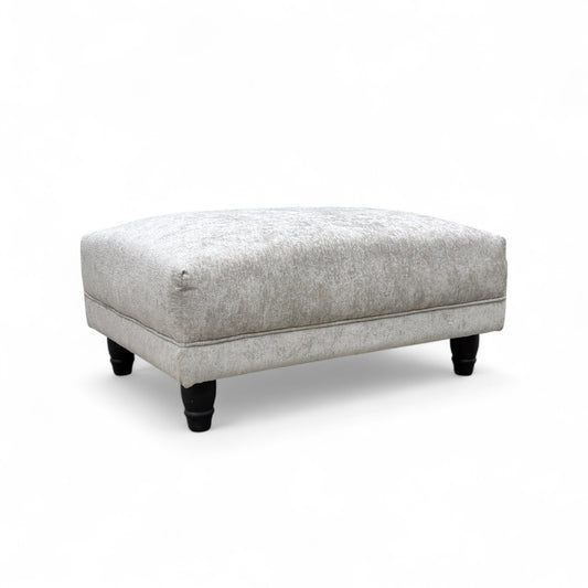 ‘Melody’ Natural Chenille Fabric Bench Footstool