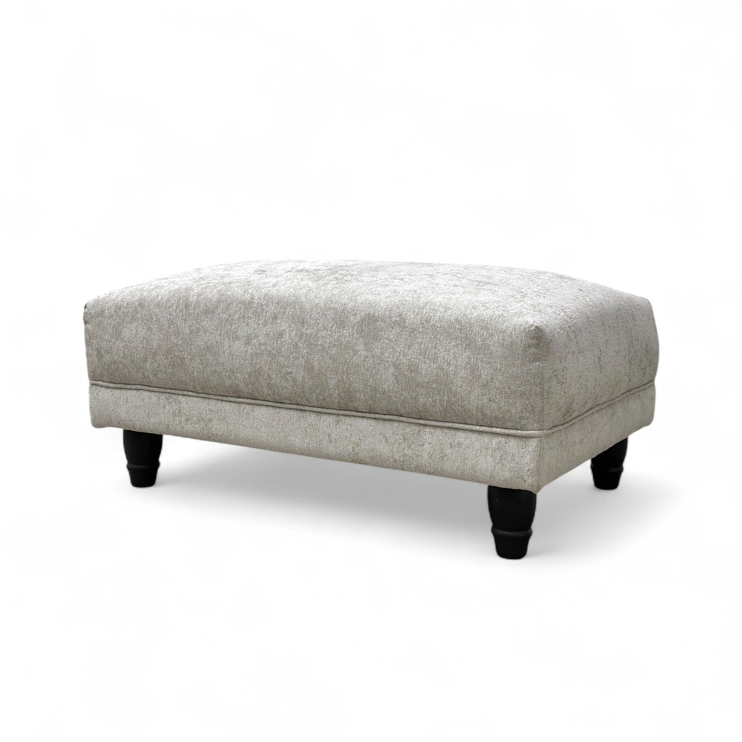‘Melody’ Natural Chenille Fabric Bench Footstool