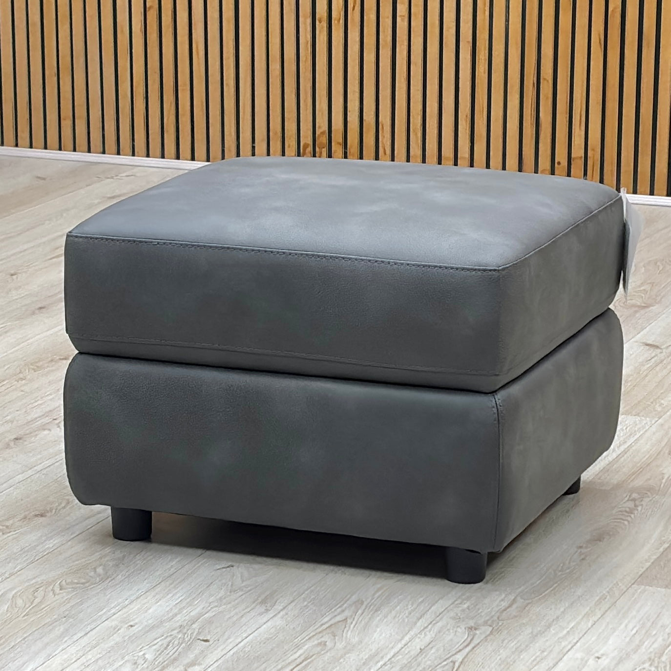 Bfa-Bey-R23 Charcoal Suede Fabric Storage Footstool