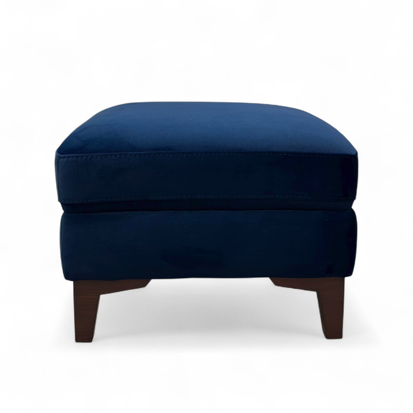 ‘Dillon’ Navy Blue Velvet Small Footstool
