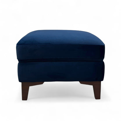 ‘Dillon’ Navy Blue Velvet Small Footstool