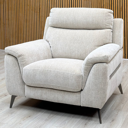 'Eclipse' Fab-Crn-R120 Beige Gm Fabric Chair