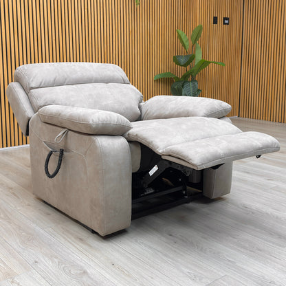 ‘Moreno’ Bfa-Blj-R946 Silver Suede Fabric Lift and Rise Recliner Chair