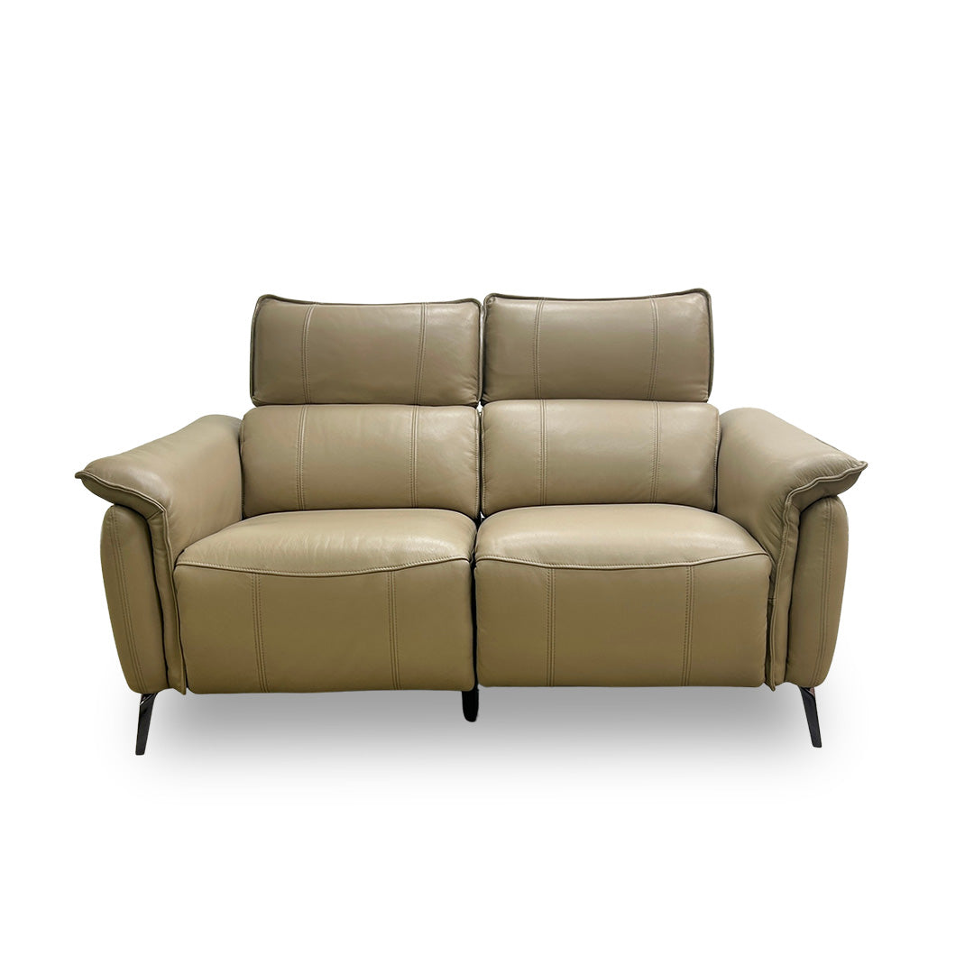 ‘Jude’ Montana Barley Cat-60/06 2 Seater Leather Power Recliner Sofa with Telescopic Headrests