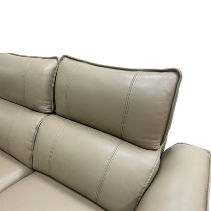 ‘Jude’ Montana Barley Cat-60/06 2 Seater Leather Power Recliner Sofa with Telescopic Headrests