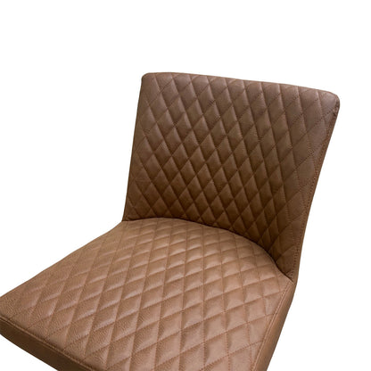 ‘Earth’ Tan Faux Leather Swivel Bar Stool