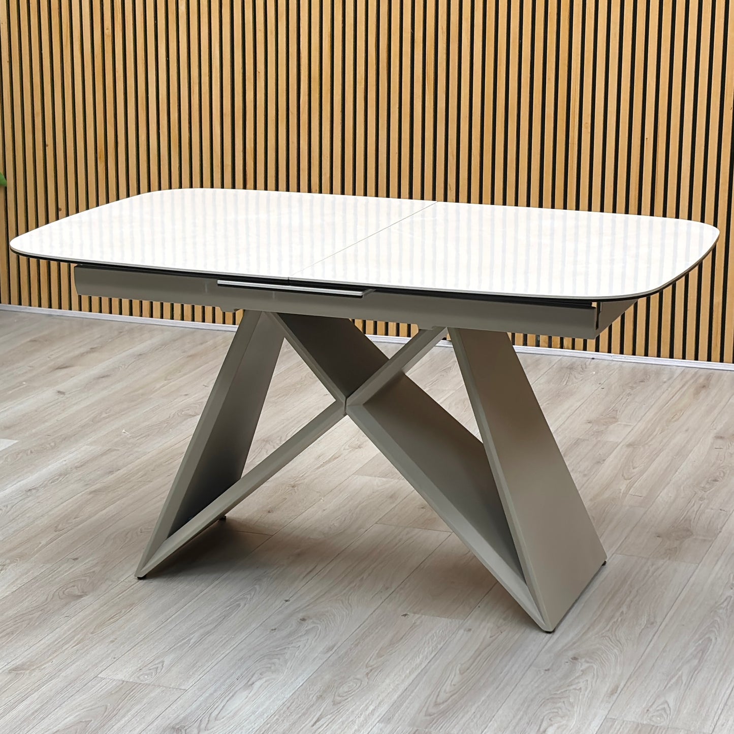 ‘Mirage’ Ceramic Top Small 140cm Pop Up Extending Dining Table