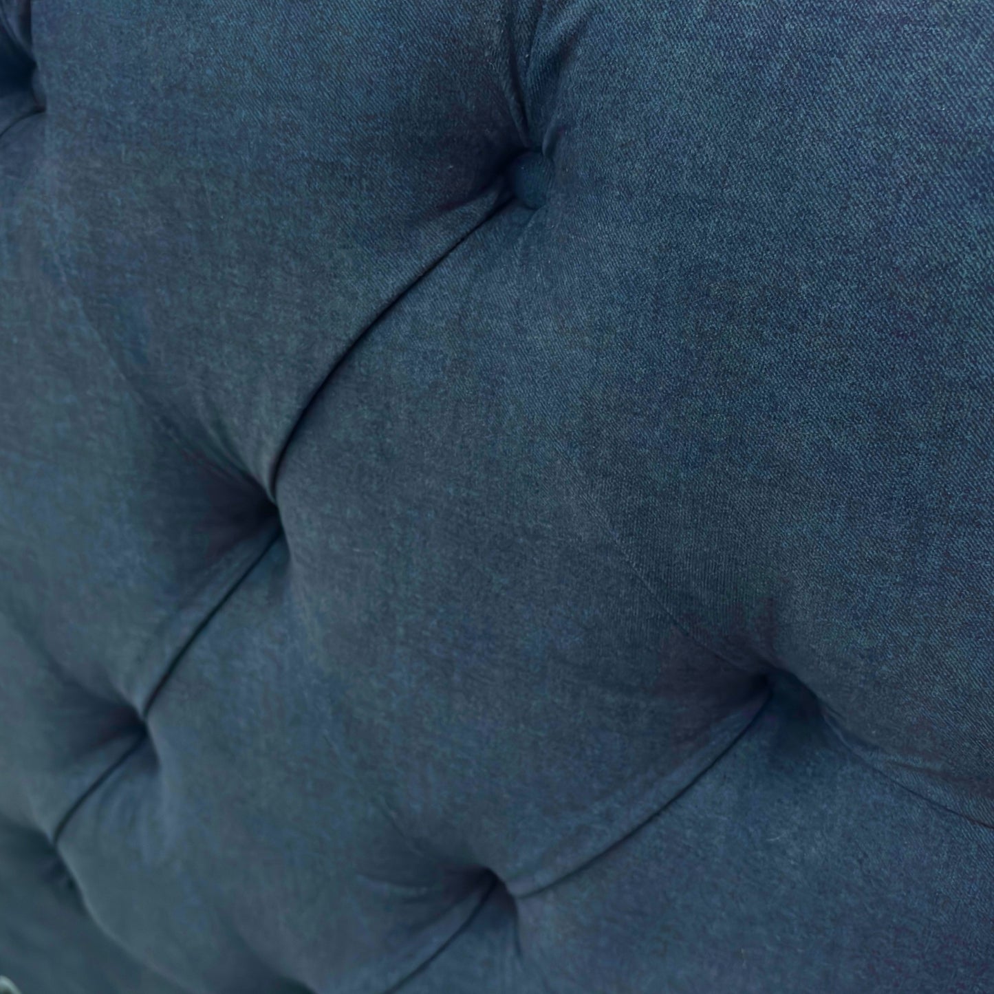 ‘Harrison’ Navy Blue Fabric 4 Draw Divan Base with Floor Standing Headboard - Super King