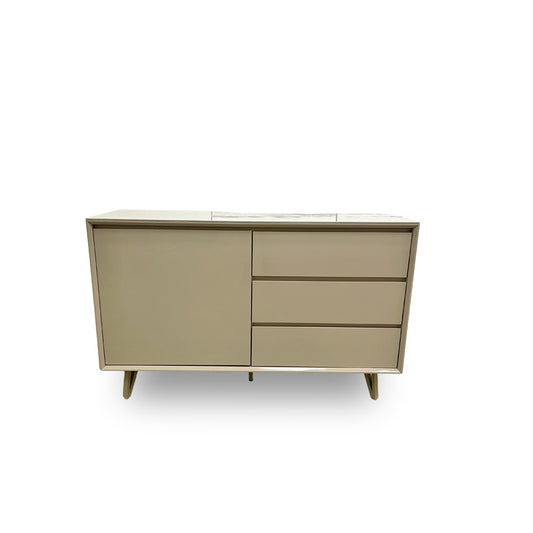 ‘Mirage’ Marble-effect Ceramic 1 Door 3 Drawer Sideboard