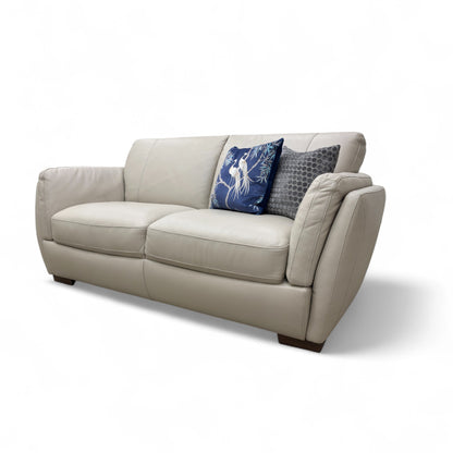 ‘Cortezia’ Taupe Leather 2 Seater Sofa