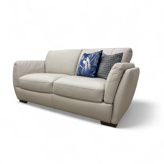 ‘Cortezia’ Taupe Leather 2 Seater Sofa