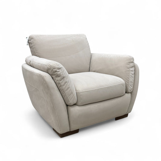 ‘Cortezia' Beige Velvet Armchair