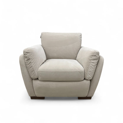 ‘Cortezia' Beige Velvet Armchair