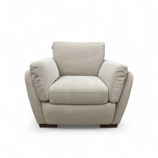 ‘Cortezia' Beige Velvet Armchair
