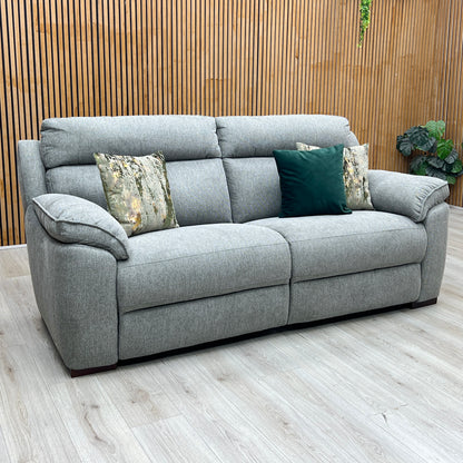 ‘Sander’ Grey Fabric 3 Seater Fabric Sofa