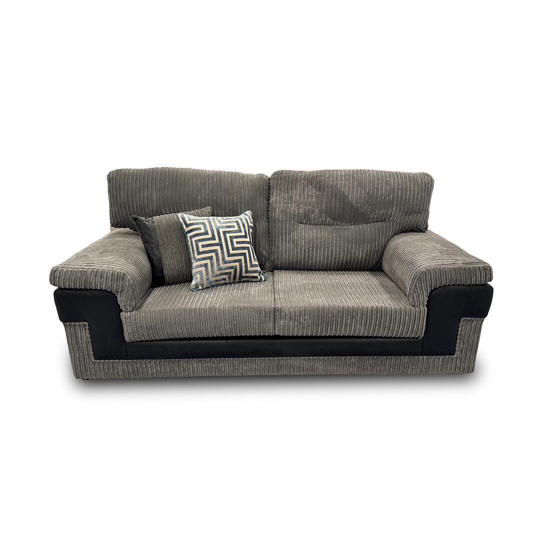 ‘Amazon’ Slate Jumbo Cord 3 Seater Sofa