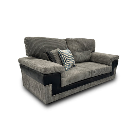‘Amazon’ Slate Jumbo Cord 3 Seater Sofa
