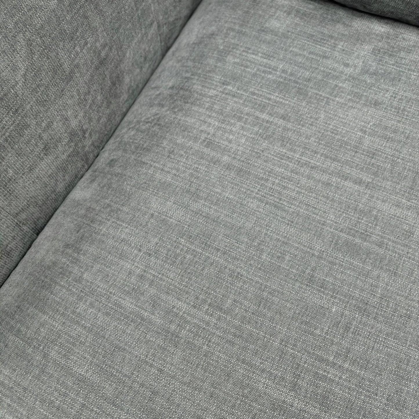 ‘Amelie’ Polar Grey Linen 2 Seater Sofa with Scroll Arms