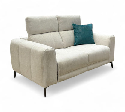 ‘Ezra’ Ivory Woven Fabric 2 Seater Sofa