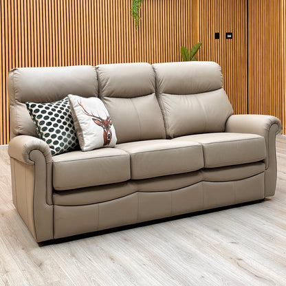 G Plan ‘Avon’ L846 Cambridge Taupe Leather 3 Seater Sofa