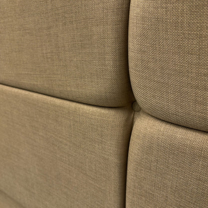 ‘Dalton’ Oatmeal Fabric 2 Draws Divan Base with Floor Standing Headboard - Double