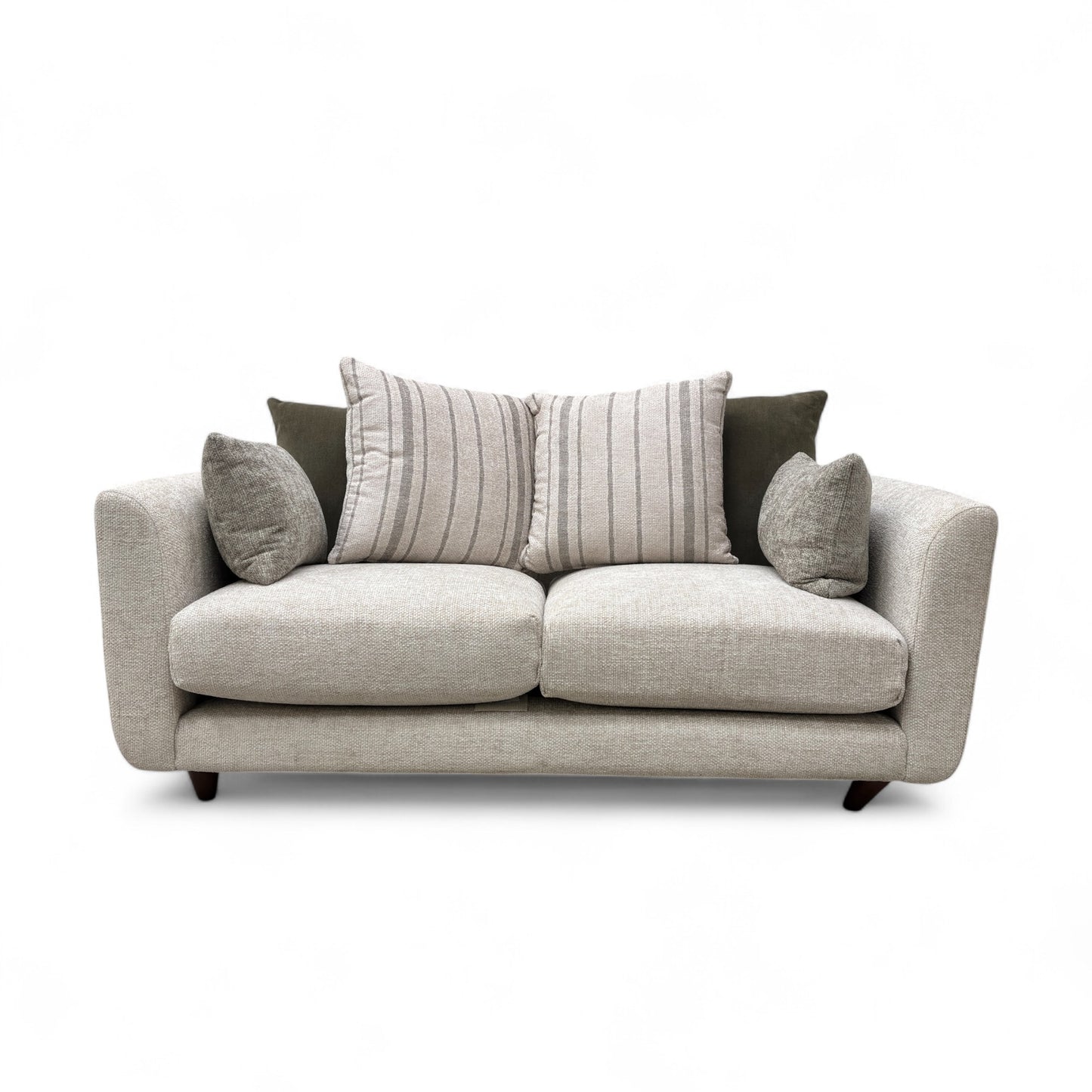 ‘Willoughby’ Cream Fabric Pillow Back 3 Seater Sofa