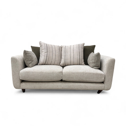 ‘Willoughby’ Cream Fabric Pillow Back 3 Seater Sofa