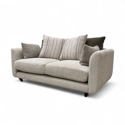 ‘Willoughby’ Cream Fabric Pillow Back 3 Seater Sofa