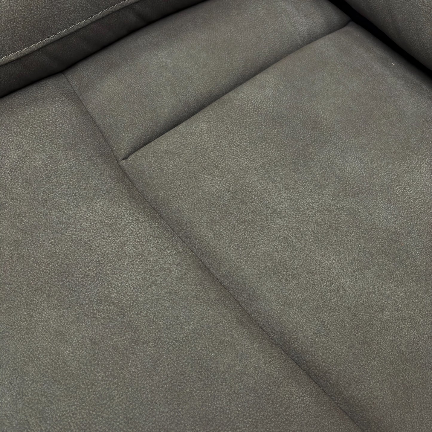 ‘Cinemax’ Np-1107 Nappa Grey Fabric Power Recliner 3 Seater Sofa with Power Headrests