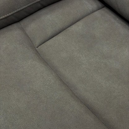 ‘Cinemax’ Np-1107 Nappa Grey Fabric Power Recliner 3 Seater Sofa with Power Headrests