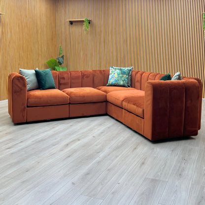 ‘New Sofables’ So Together Rust Orange Sofables Splendour Fabric Modular Corner Sofa
