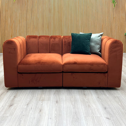 ‘New Sofables’ So Together Rust Orange Sofables Splendour Fabric 2 Seater Sofa