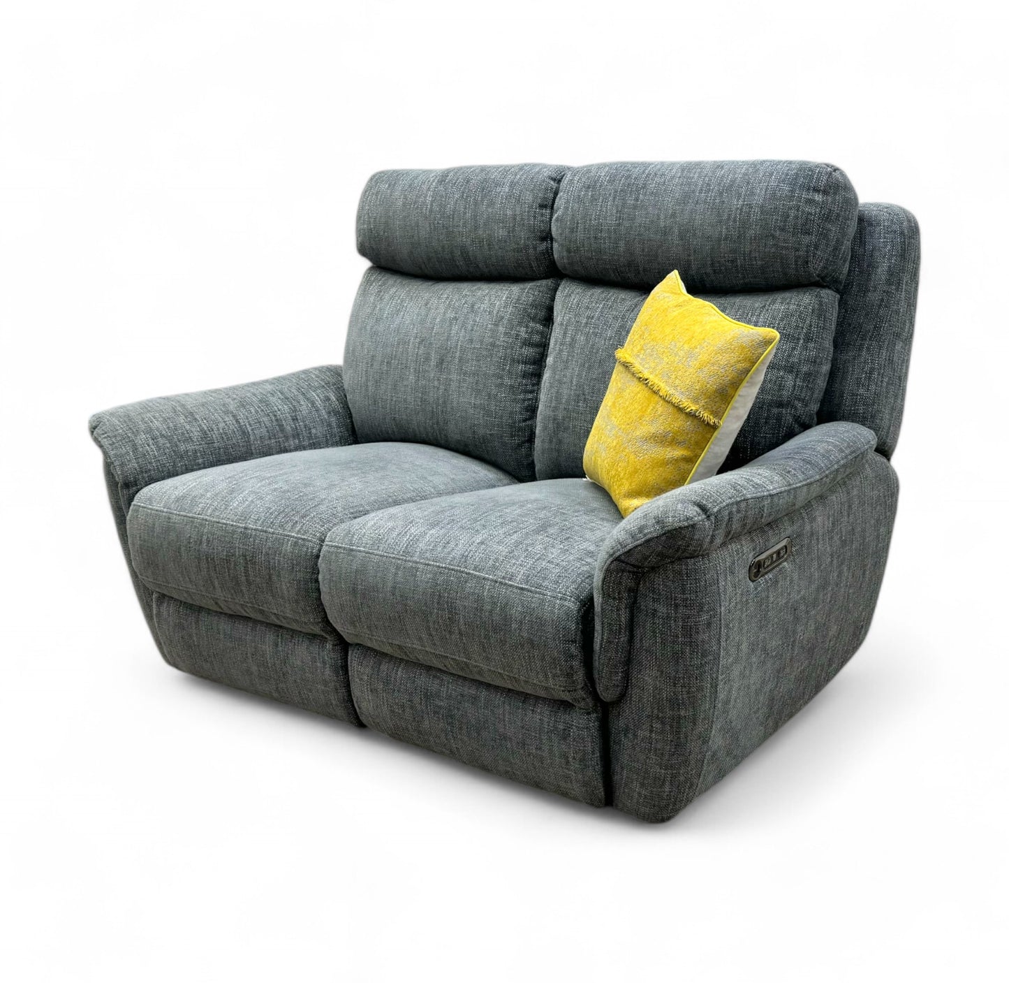 ‘Orlando’ Anivia Dark Grey 2 Seater Fabric Power Recliner with Power Headrests