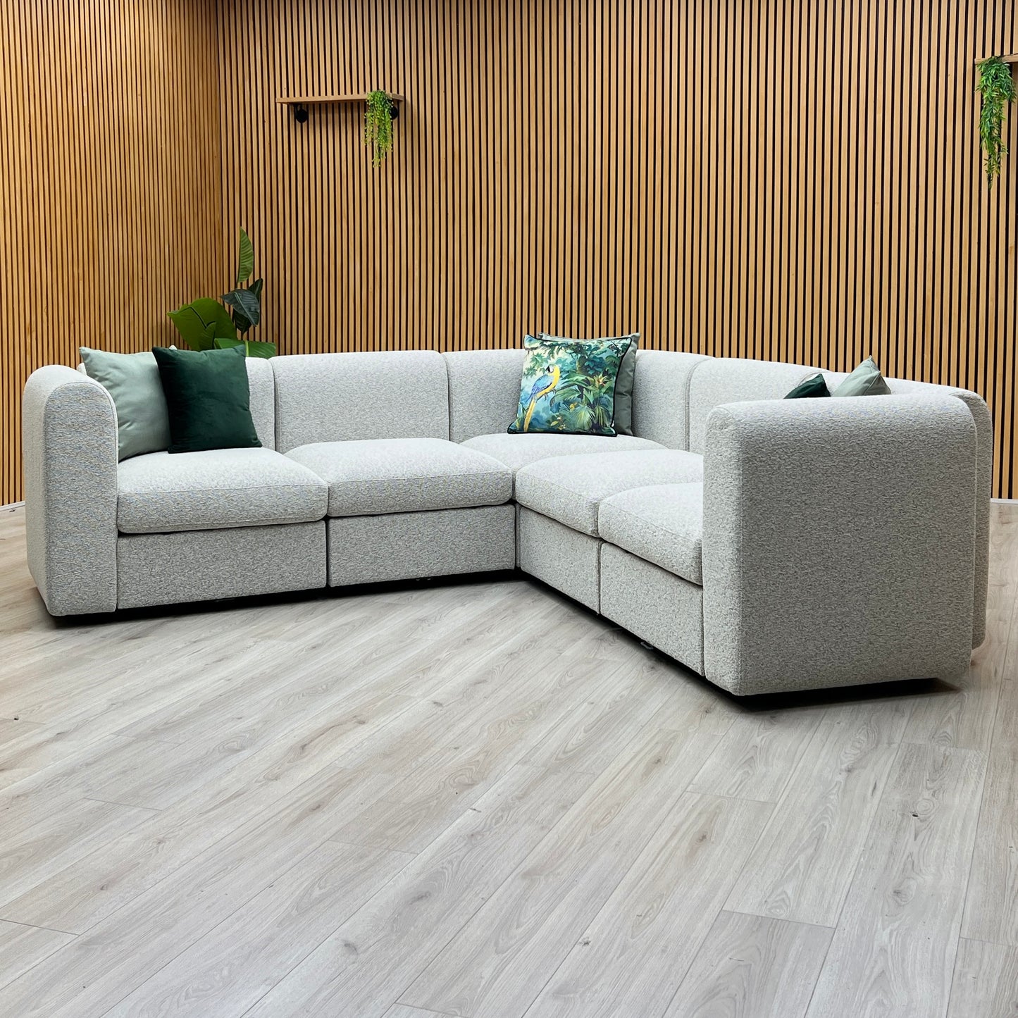 ‘New Sofables’ So Together Oatmeal Fabric Non Fluted Modular Corner Sofa